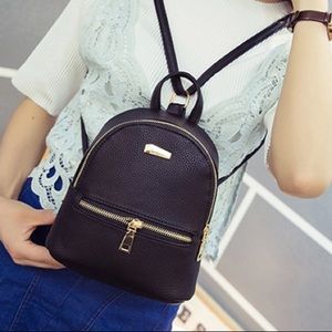 Mini leather backpack